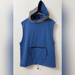 TomboyX - Hero Sleeveless Hoodie - Chrome Blue - M
